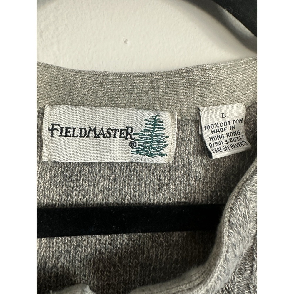VTG 100% Cotton Fieldmaster Sweater Thermal Pullover Mens Size Large - Picture 8 of 15